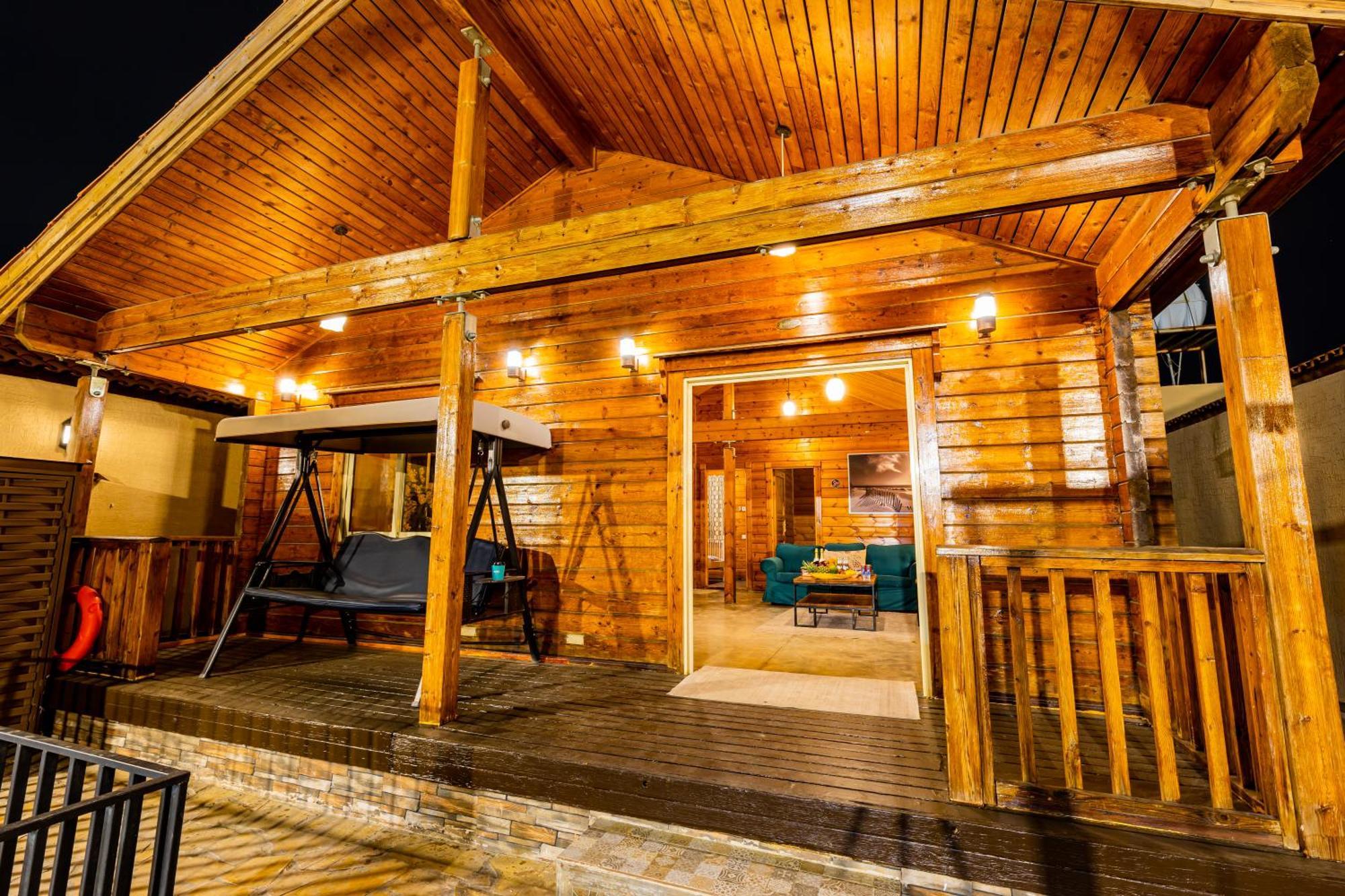 Villa شاليهات الكوخ السويسري وأكوابارك à Ash Shishah Extérieur photo